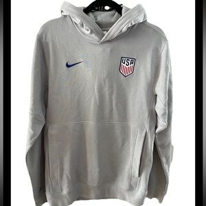 NWT Nike Men's USA Soccer embroidered Gray Hoodie Sweatshirt s